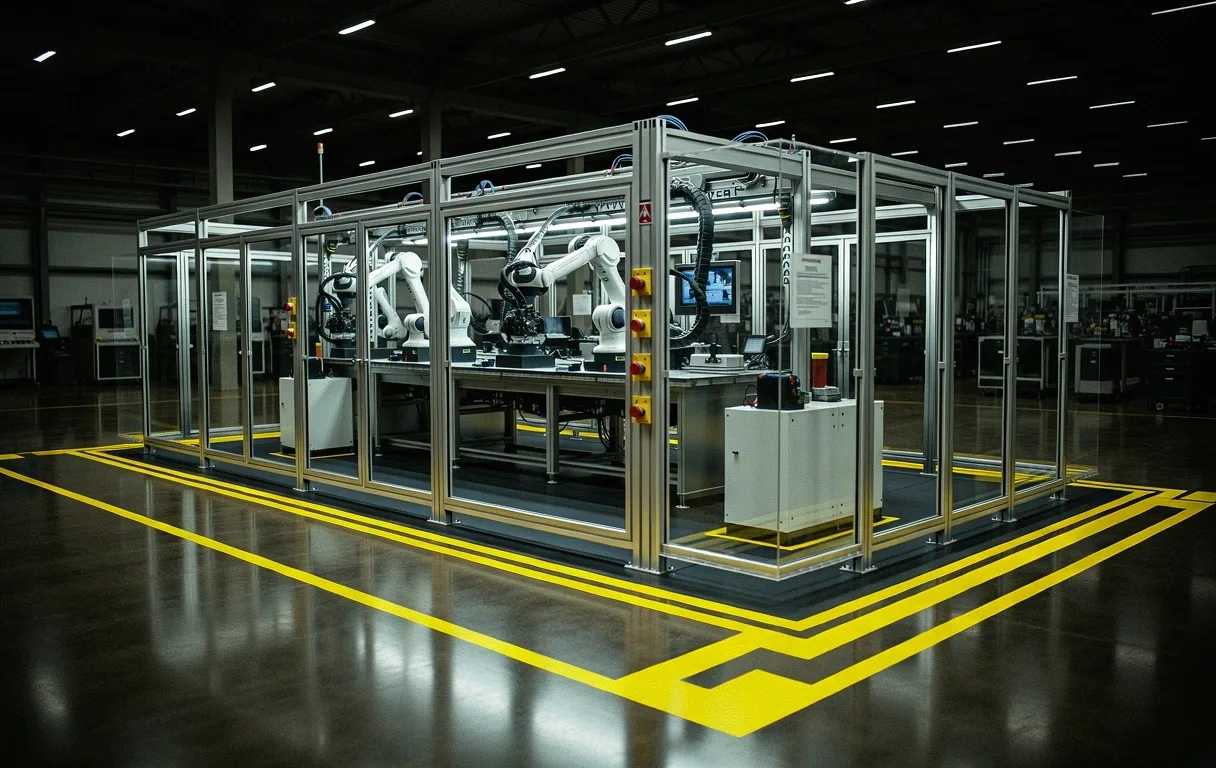 Compliant robotic cell layout